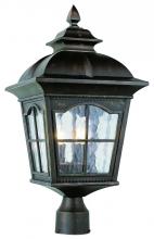  5422 AR - Briarwood 3-Light Rustic, Chesapeake Embellished, Water Glass and Metal Framed Post Mount Lantern He